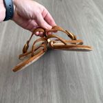 Veronica Beard  Salva 3 Sandals 7M Color Tan Brown Photo 3