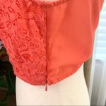 Lush Clothing 3/$15 Lush Sweetheart Lace Beaded Crop Top in Coral Photo 5