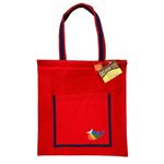 Vintage 70s Deadstock Ralfeaux Pride Peace Tote Bag Red Photo 2