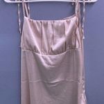 Zaful Silk Champagne Mini Slip Dress with Tie Straps Photo 6