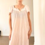 Vintage Pink Baby Doll Maxi Slip Dress White Photo 2
