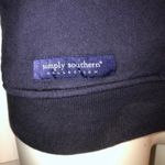 Simply Southern  Sz S Pullover Navy Vine Pattern Half Zip Long Sleeve Sweatshirt Photo 4