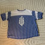 Free People Movement Lineback Logo Tee Size Medium Blue Photo 5