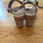 UGG  Gold  Wedge Sandals with Cork Heel Size 8.5 Photo 3