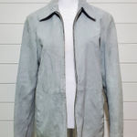 Ralph Lauren Lauren Light Blue Suede Leather Womens Jacket Size M Photo 0