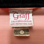 Vintage 70s Graff Californiawear Open Front Blazer Jacket Size 12 Pink Textured Photo 1