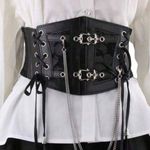 Women Punk Style PU Leather Waist Trainer Belt Photo 1