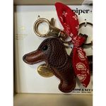 Piper K Dachshund Dog Charm Keychain Gift Set w/ Bandana Bone & Tennis Ball NIB Brown Photo 2