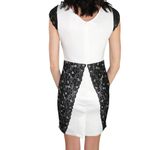 Venus  White & Black Lace Cap Cocktail Dress Short Sleeve Mini Dress Medium Photo 1