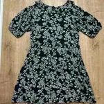 MI AMI | FRANCESCA’S | Black and White Floral Collared Dress Photo 0