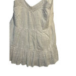 Celina Moon Tiered Spaghetti Strap Mini Dress Womens Size S White Lace Baby Doll Photo 3