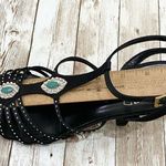 Valentino Garavani  Black Satin Embellished Heels Photo 8