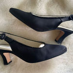 Talbots Vintage  Satin with beads and genuine leather inside the sole Hills Pun Photo 0