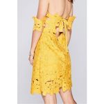 Few Moda Allison Yellow Floral Lace Off Shoulder V Neck Mini Dress Size S Photo 9