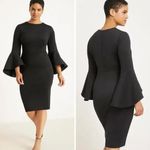 Eloquii NEW  Flare Sleeve Scuba Dress, women plus size 24‎ Photo 1