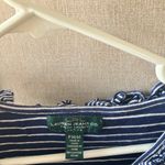Lauren jeans Striped Navy and White Ruffle Top petite medium Size undefined Photo 2