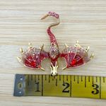 Red Dragon Pin, Dragon Brooch, Dragon Enamel Pins, Dragon Age Pin Photo 1