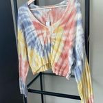 American Eagle NWT Tie Dye Knit Crop Sweater Photo 0