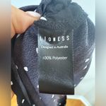 LIONESS  by PRINCESS POLLY Black White Heart Print Ruched Midi Slip Dress XS Photo 12