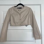 ZARA Cropped Faux Leather Jacket Photo 1