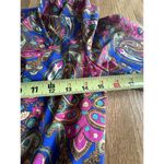 Merona  Blue Pink Paisley Long Sleeve Dress Light Weight Colorful Casual Photo 12