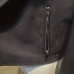 Anthropologie Jacket Gray Faux Suede Cropped Moto Biker size Medium Photo 4