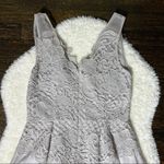 Yoana Baraschi Gray Celestine Silk Lace Sleeveless Cocktail Dress Photo 10