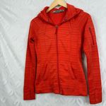Athleta Striped Strength Red Orange Hoodie Size XS Photo 7
