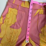 ZARA •floral wide leg pink pants•sz M Photo 6