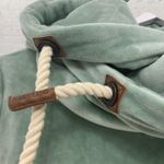 Naketano Hoodie S Darth Mack Velour Cowl Neck Rope Drawstring Sage Green Photo 5