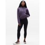 Athleta New  XL Easy Fleece 1/2 Zip Sweatshirt Twilight Purple X-Large Photo 3