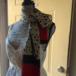 Bill Blass  Black and Red Polka Dot Scarf Photo 8