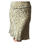 ✨Studio M 100% Silk Cream/Black Sz Medium Skirt✨ Black Photo 1
