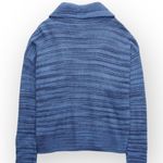 American Eagle New  Women's Size Medium Blue Pullover 1/4 Zip Jacket Linen Wool Photo 9