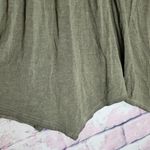 Knox Rose  SAGE GREEN FLOWY BOHO CROCHET DETAILED NECKLINE SHARKBITE HEM BLOUSE M Photo 6