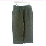 Athleta  Retreat Linen High Rise Wide Leg Pant Raining Aspen Sz M petite Photo 2