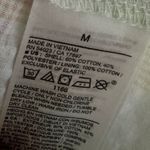 Old Navy Puff Sleeve Peplum Babydoll Smocked Seersucker Blouse Size M Photo 6