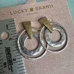 Lucky Brand Mixed Metal Geometric Hoop Earrings Photo 4
