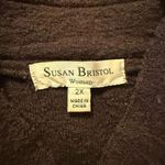 Susan Bristol VTG  Brown 100% Boiled Wool Full Zip Sweater Jacket | Women's 2x Photo 2