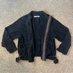 Free People  Jayde Safari Bomber Jacket Black Size Medium Photo 8