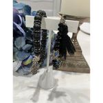 Hamsa & eye‎ good luck black beaded bracelet lot of 2 Photo 2