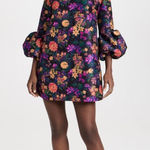 Kika Vargas Florence Dress in Orange Lillies Blue Photo 0