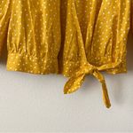 Madewell Wrap Top in Star Golden Yellow Scatter Print M Photo 9