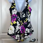 Swimsuits For All Beach Belle Black Tropical Floral Swimsuit Size 22 GUC #2518 Photo 6
