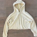 naadam yellow cropped hoodie pullover cashmere blend sweatshirt Photo 0