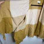 Universal Threads Universal Thread Plaid Poncho Cape Mustard Beige Fringe One Size Photo 2