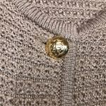 Talbots Petite Women’s Gold Metallic Knit Button-Up Cardigan Sweater Photo 4