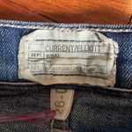 Current/Elliott Mini Denim Skirt Released Hem Blue Jean Dusty Sapphire Y2K Photo 6