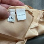 None Satin Tank Top Blouse Cream/Gold Size Small Photo 2