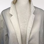 Vintage Off White Cotton Blend Open Front Blazer Jacket Size Medium Photo 1